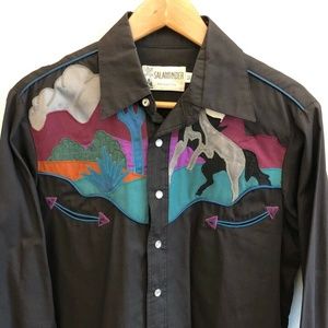 Salaminder Vintage Western Long Sleeve Shirt